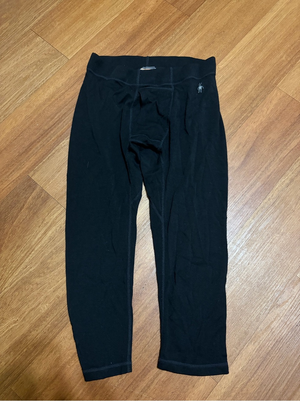 Smartwool 100% Merino Wool Base Layer Bottoms Black Leggings Size XS/28 GUC Mens